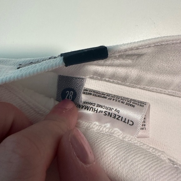 citizens of humanity fleetwood high rise flare white jeans - Picture 7 of 10